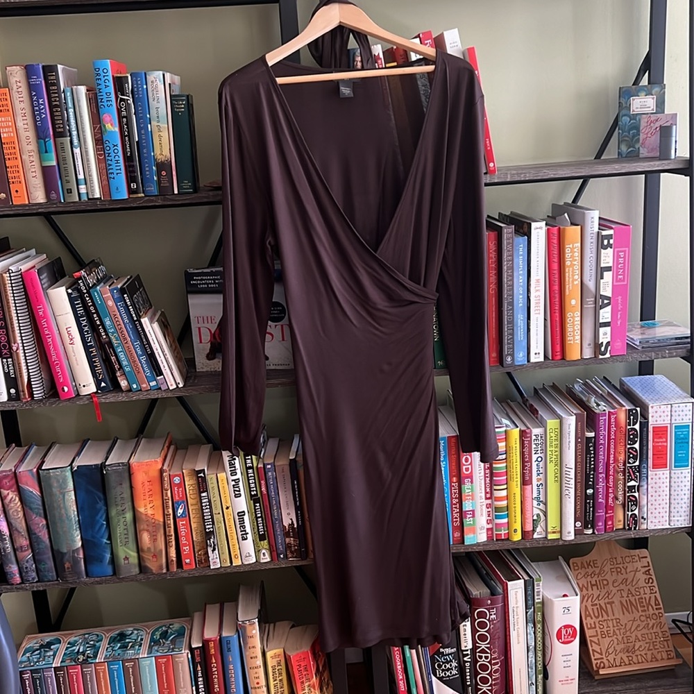 Banana Republic Dress, Wrap Dress, Chocolate, Size XL